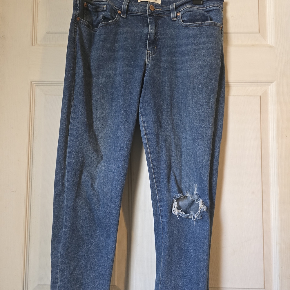 Levi's Blue Distressed Boyfriend Jeans